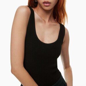Aritzia Babaton Sculpt Knit Scoop Neck Tank | Black | Size M | BNWT